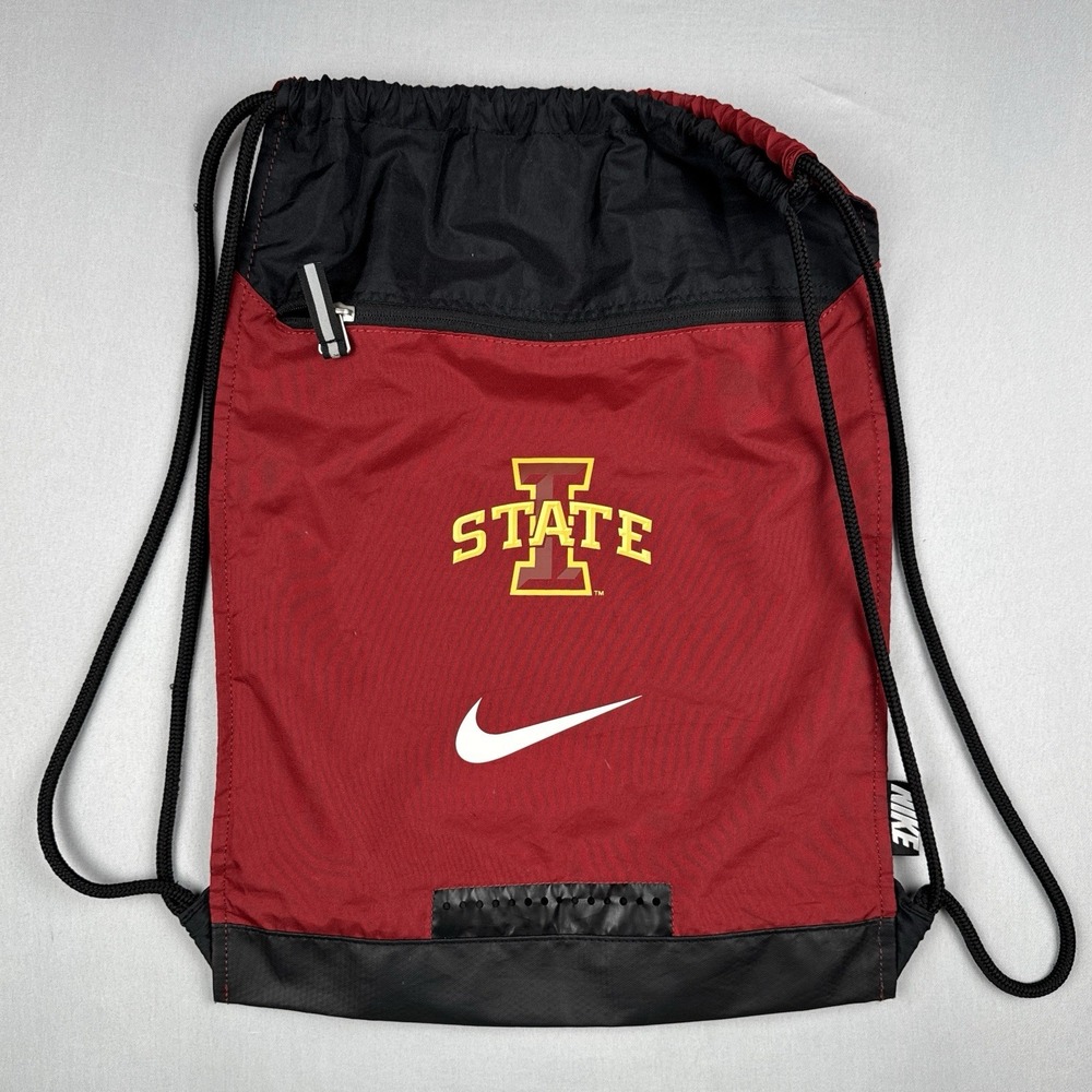 Nike Iowa State Cyclones Drawstring Backpack Gym Sack Red Black